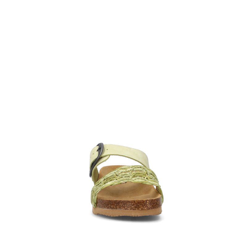 EMIDI' Ciabatta donna verde in pelle