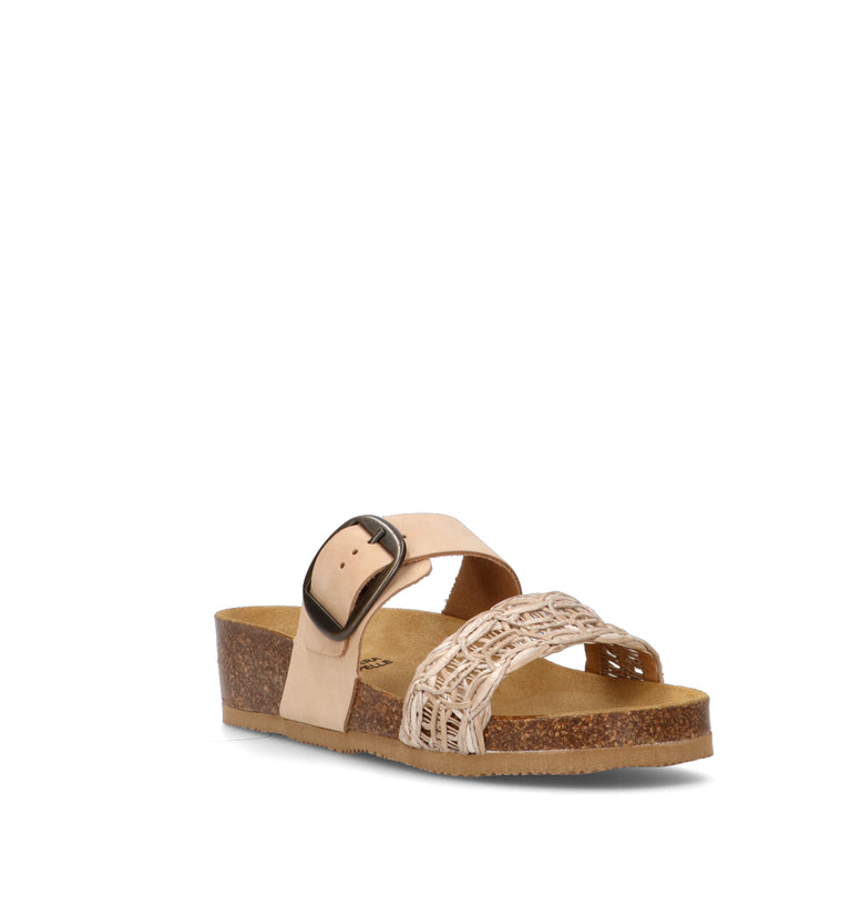 EMIDI' Ciabatta donna beige in pelle