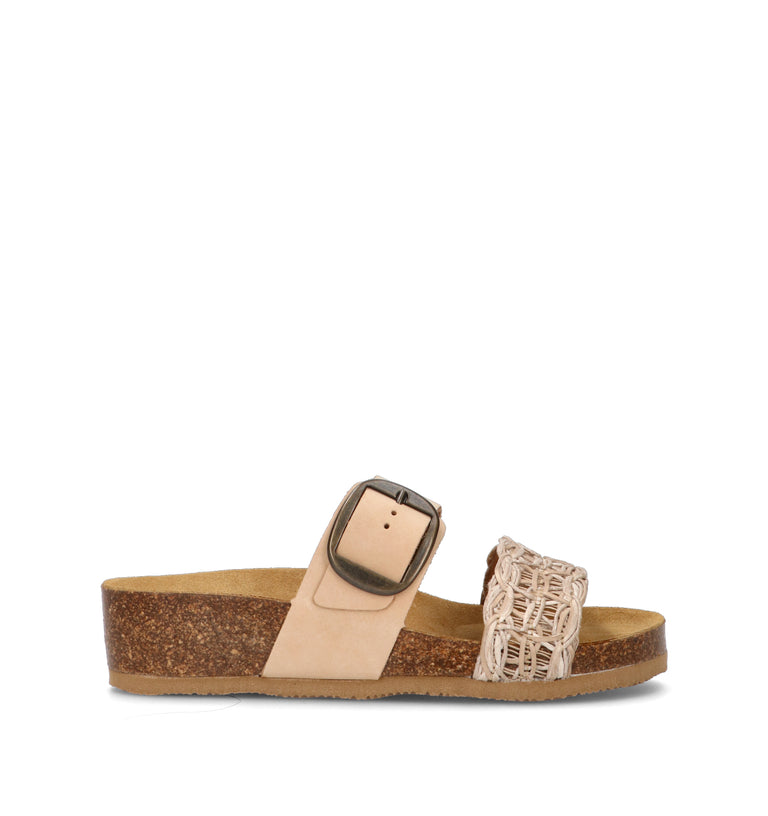 EMIDI' Ciabatta donna beige in pelle