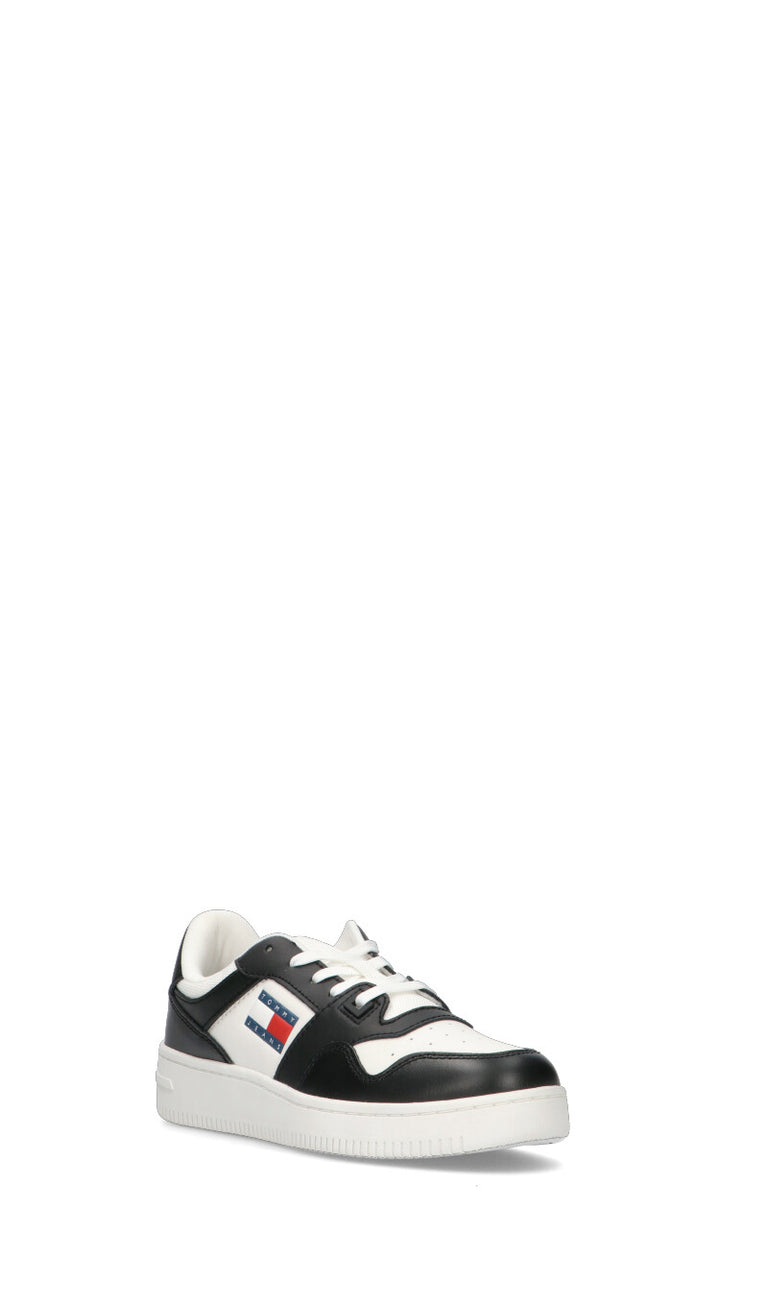 TOMMY HILFIGER JEANS Sneaker donna bianca/nera in pelle