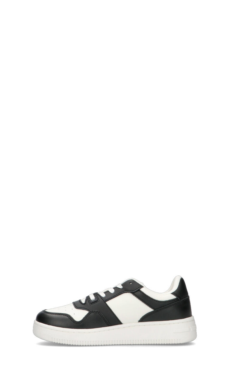 TOMMY HILFIGER JEANS Sneaker donna bianca/nera in pelle