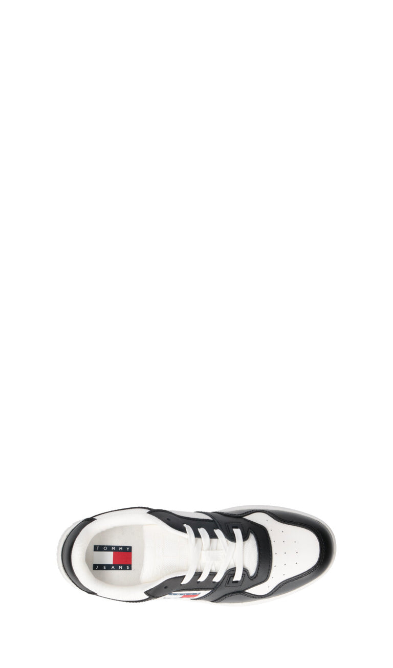TOMMY HILFIGER JEANS Sneaker donna bianca/nera in pelle