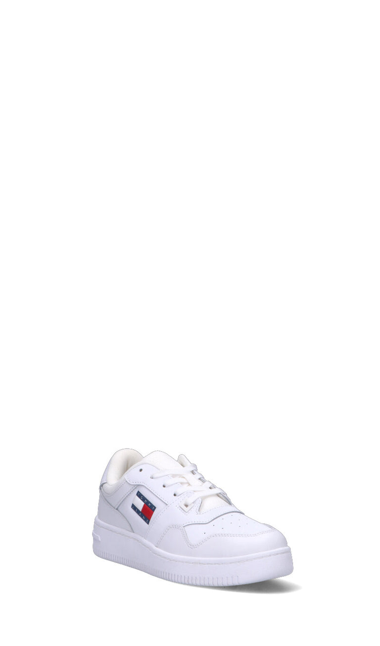 TOMMY HILFIGER JEANS Sneaker donna bianca in pelle