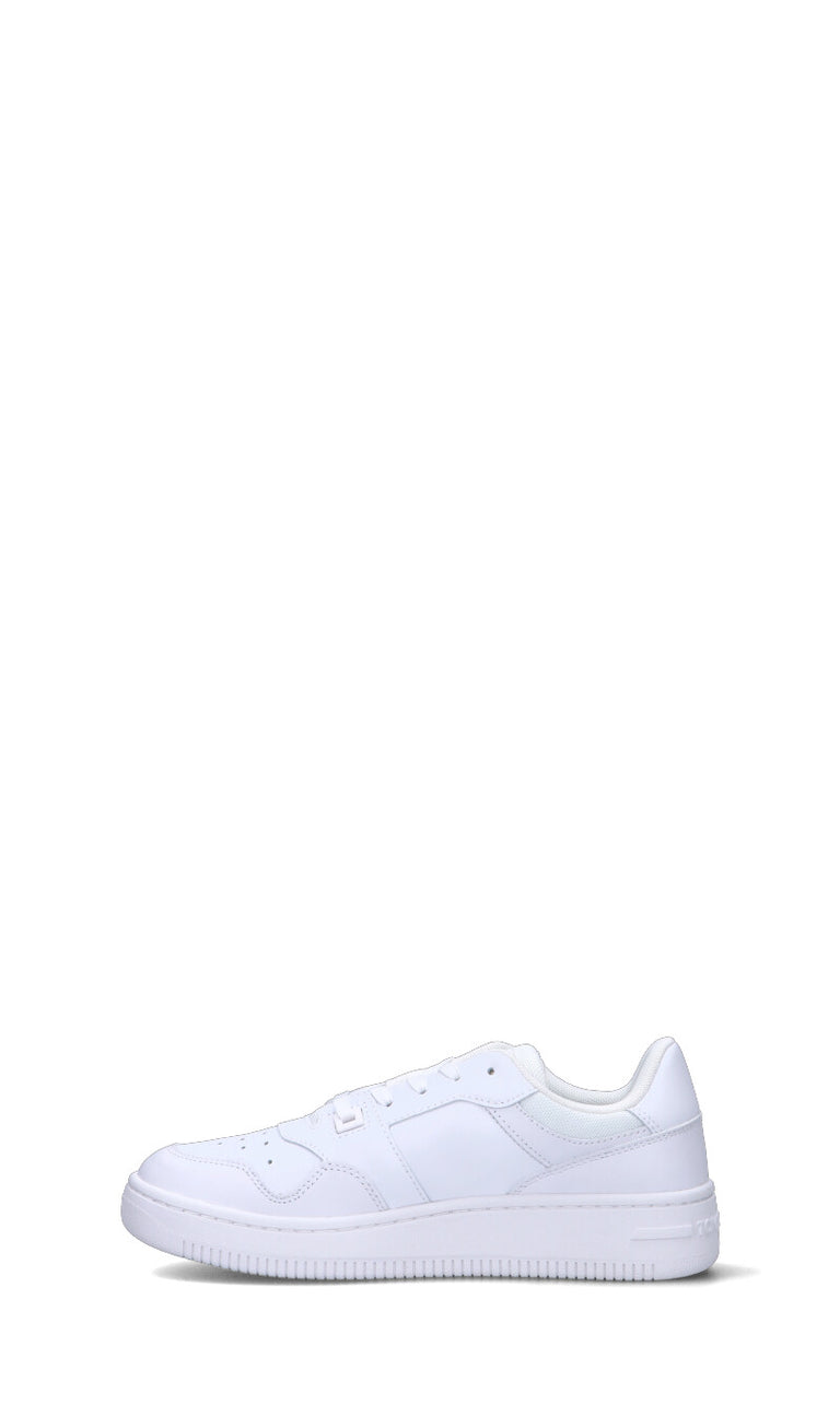 TOMMY HILFIGER JEANS Sneaker donna bianca in pelle