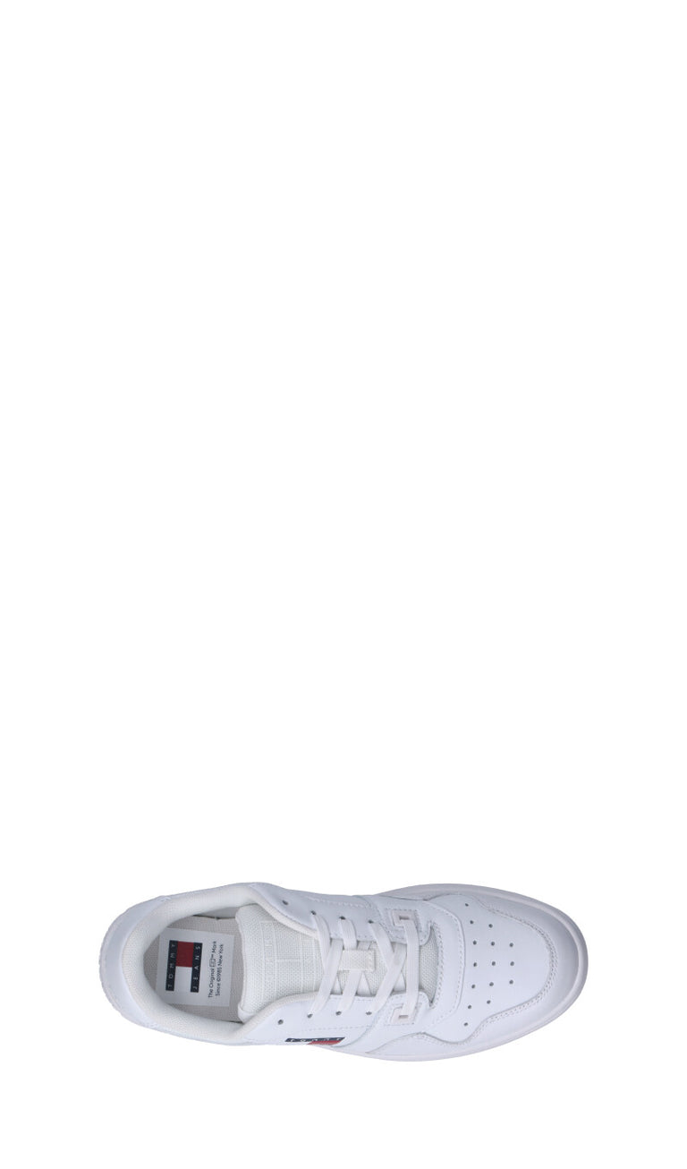TOMMY HILFIGER JEANS Sneaker donna bianca in pelle