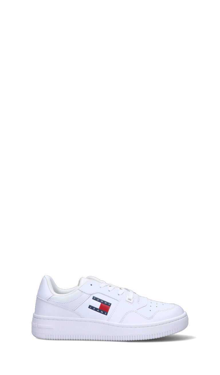 TOMMY HILFIGER JEANS Sneaker donna bianca in pelle