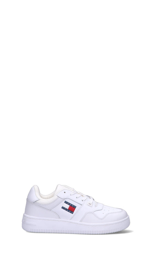 TOMMY HILFIGER JEANS Sneaker donna bianca in pelle
