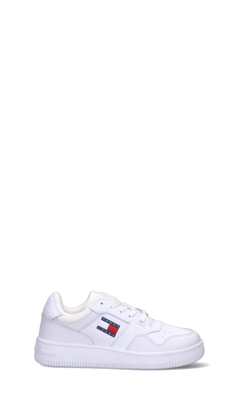 TOMMY HILFIGER JEANS Sneaker donna bianca in pelle
