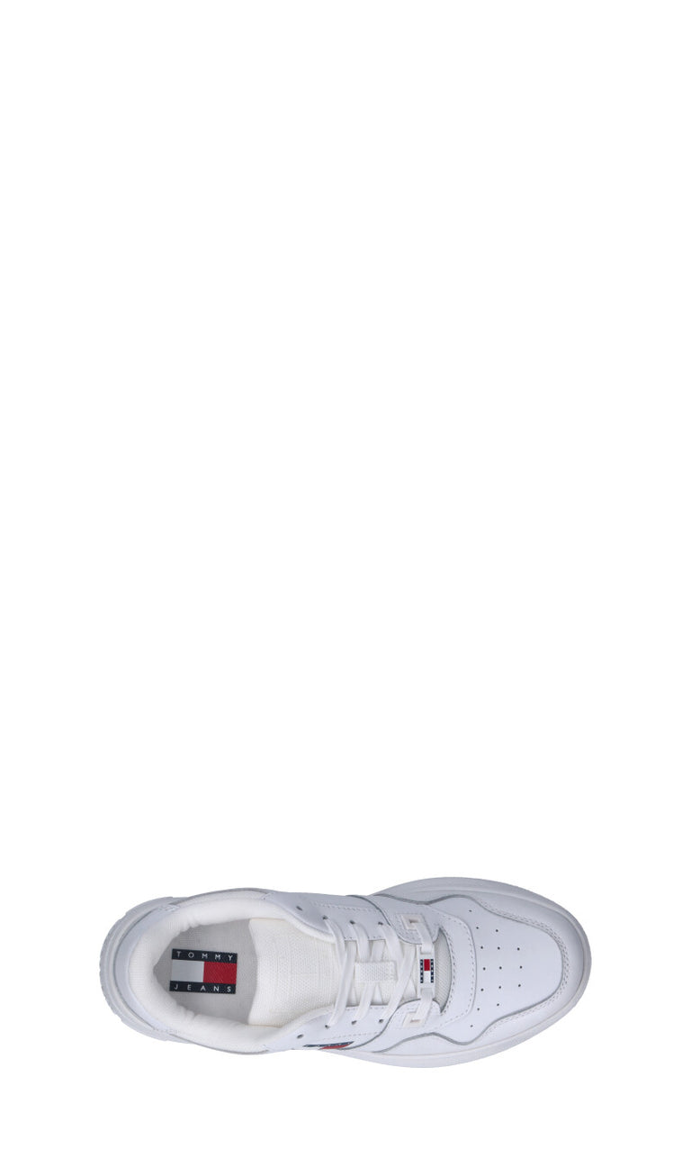 TOMMY HILFIGER JEANS Sneaker donna bianca in pelle