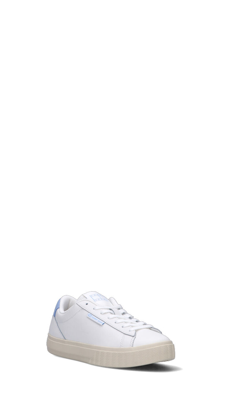 TOMMY HILFIGER JEANS Sneaker donna bianca/azzurra in pelle
