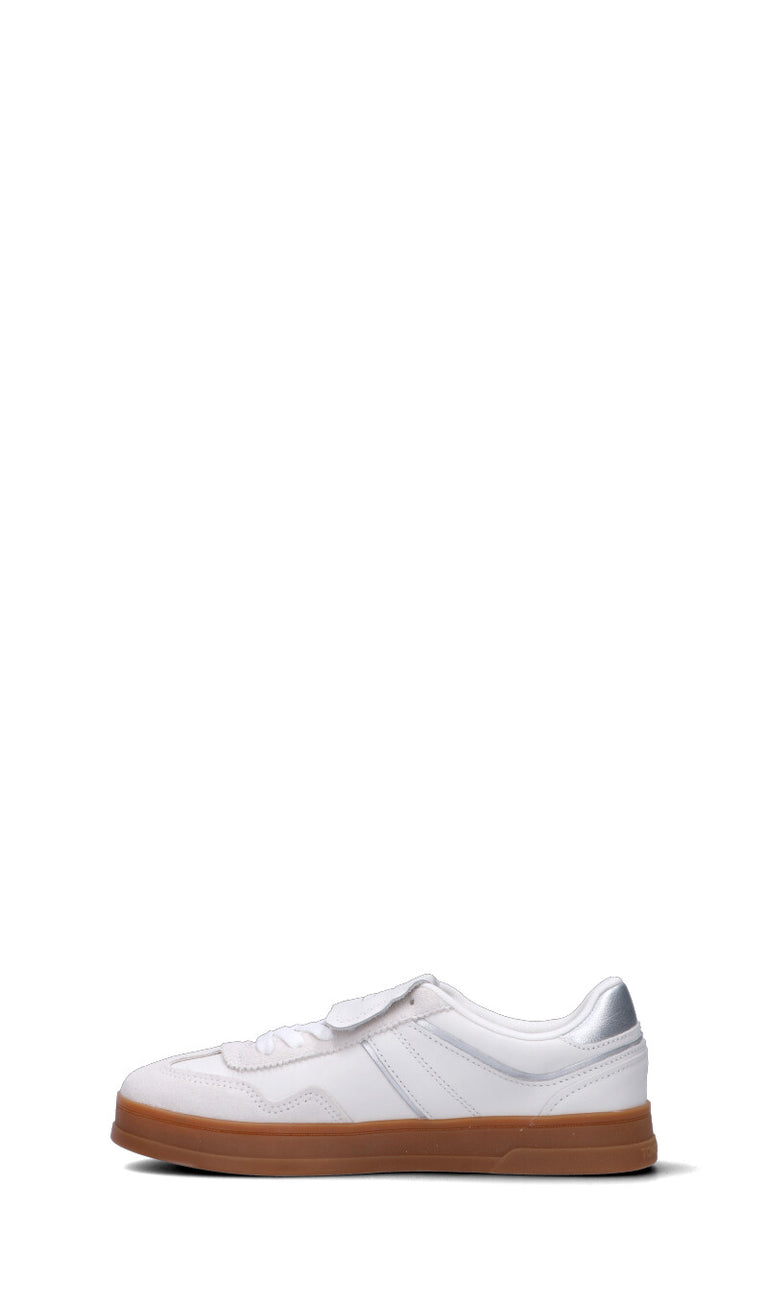 TOMMY HILFIGER JEANS Sneaker donna bianca/argento in pelle