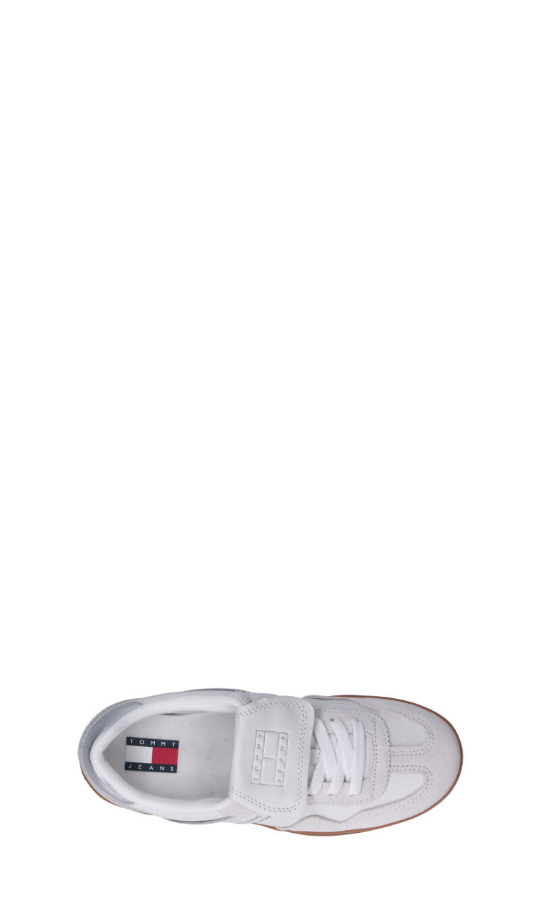 TOMMY HILFIGER JEANS Sneaker donna bianca/argento in pelle