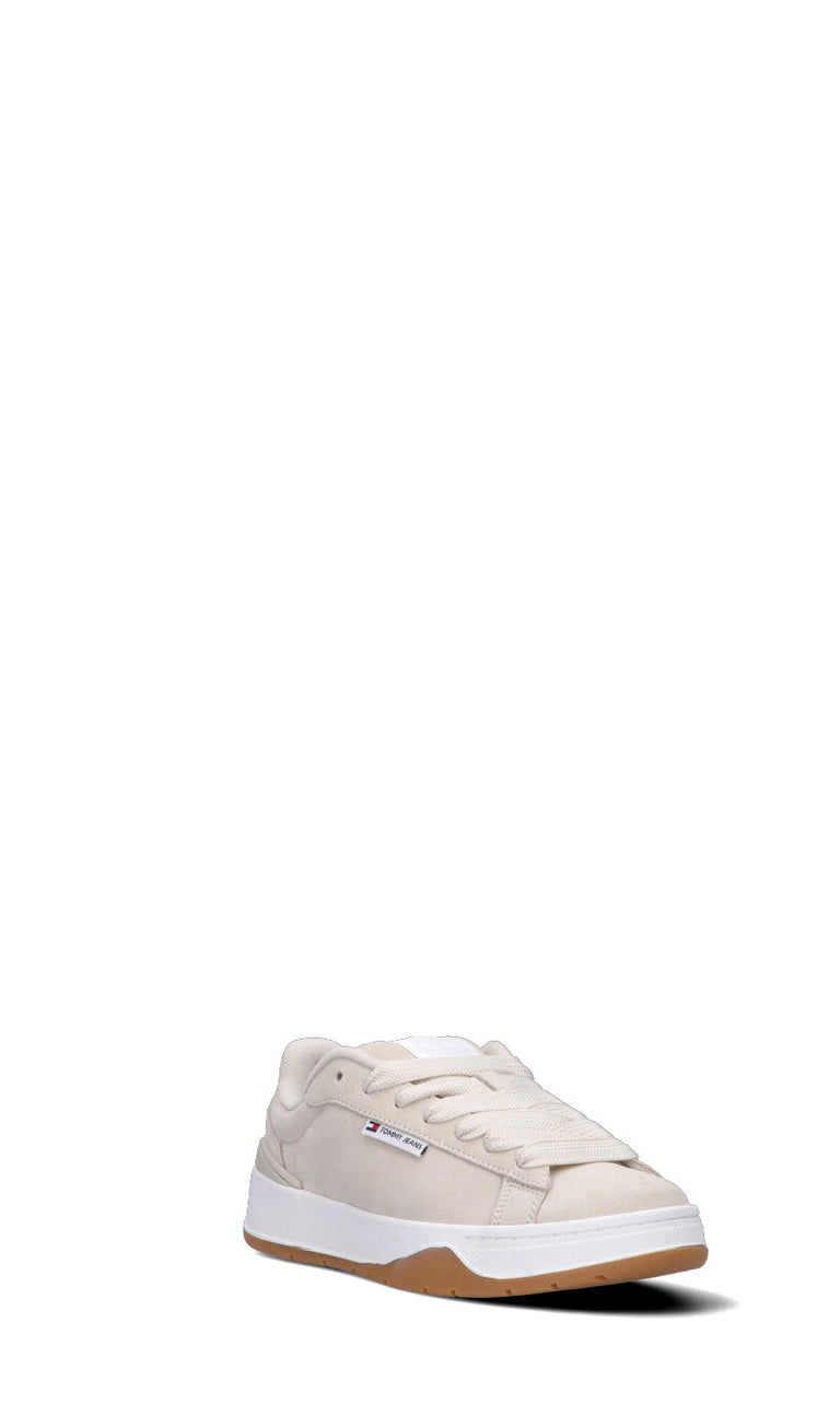 TOMMY HILFIGER JEANS Sneaker donna panna in suede