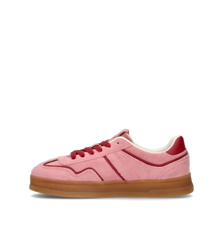 TOMMY HILFIGER JEANS Sneaker donna rosa in suede