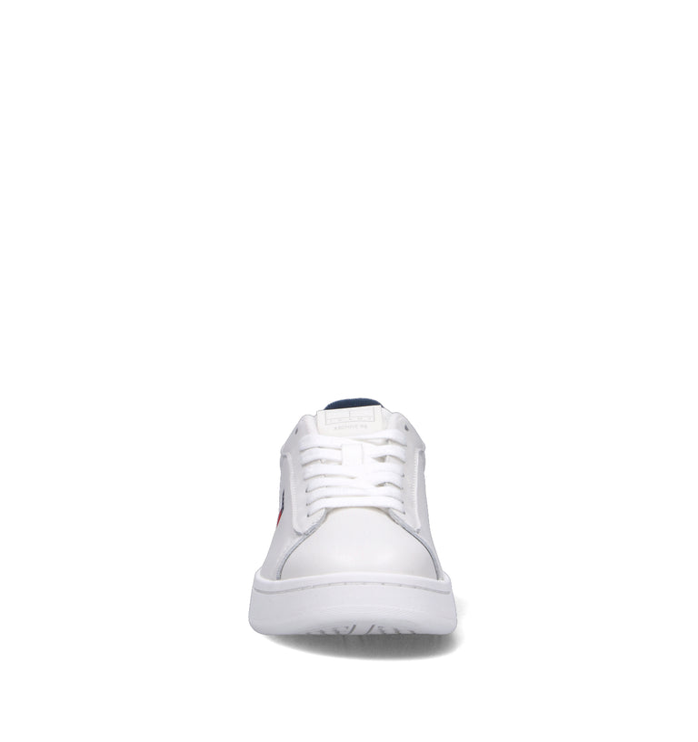 TOMMY HILFIGER JEANS Sneaker donna bianca/blu in pelle