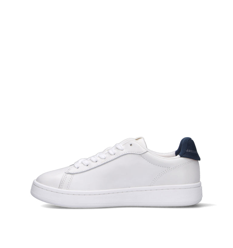 TOMMY HILFIGER JEANS Sneaker donna bianca/blu in pelle