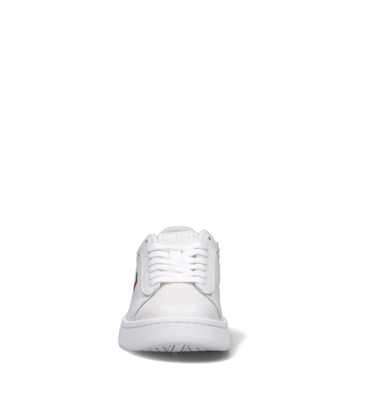 TOMMY HILFIGER JEANS Sneaker donna bianca in pelle