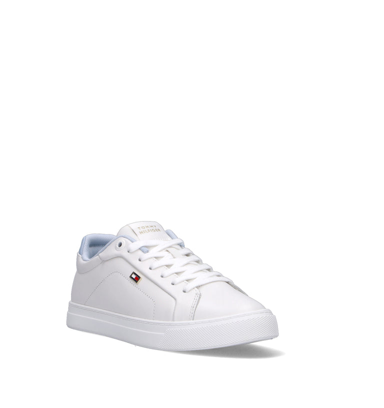 TOMMY HILFIGER JEANS Sneaker donna bianca in pelle