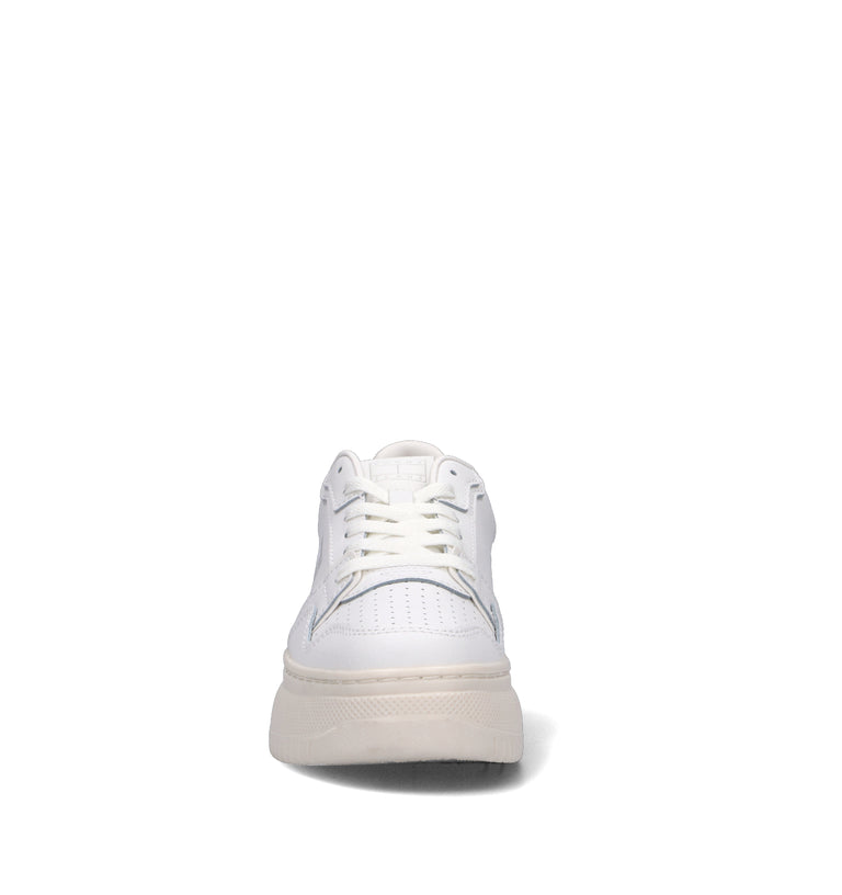 TOMMY HILFIGER JEANS Sneaker donna bianca in pelle