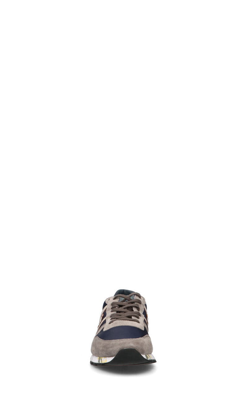 PREMIATA Sneaker uomo grigia/blu in pelle