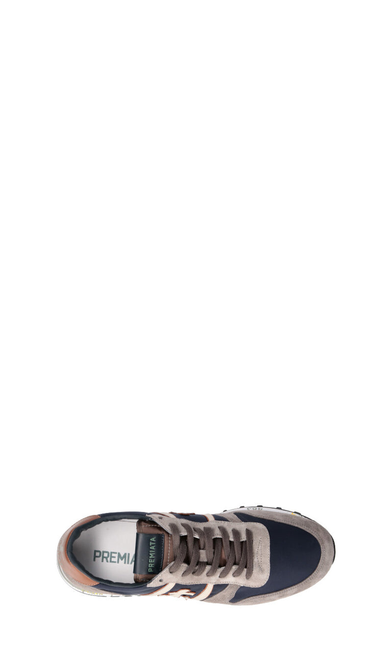 PREMIATA Sneaker uomo grigia/blu in pelle