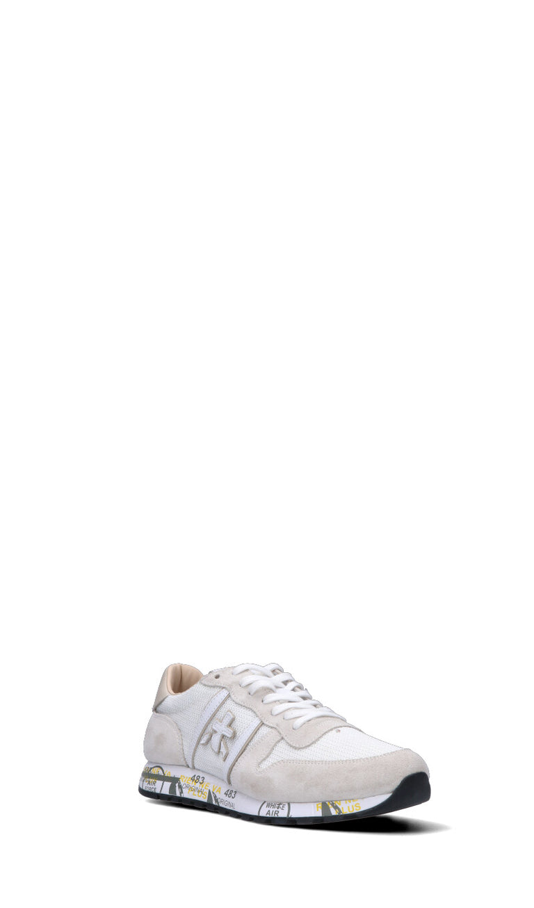 PREMIATA Sneaker uomo bianca/grigia in suede