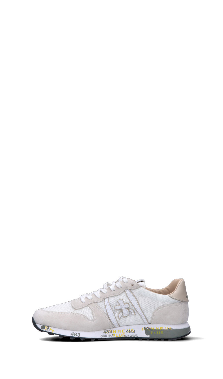 PREMIATA Sneaker uomo bianca/grigia in suede