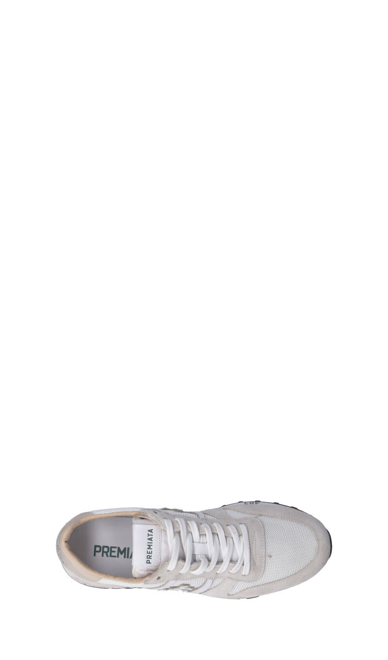 PREMIATA Sneaker uomo bianca/grigia in suede