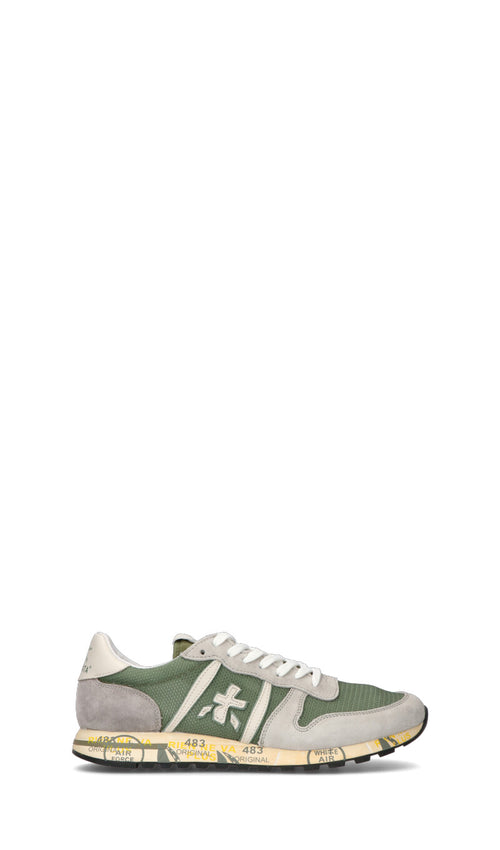 PREMIATA Sneaker uomo grigia/verde in suede