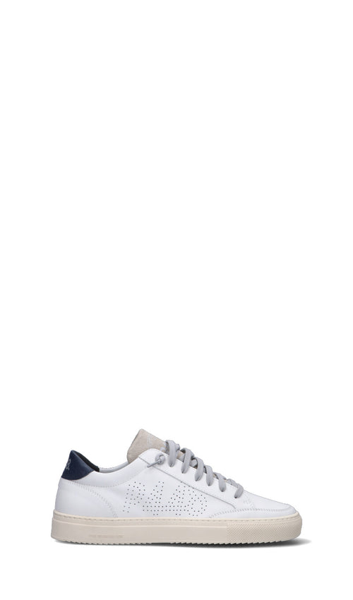 P448 Sneaker uomo bianca/navy in pelle