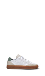 P448 Sneaker uomo bianca/verde in pelle