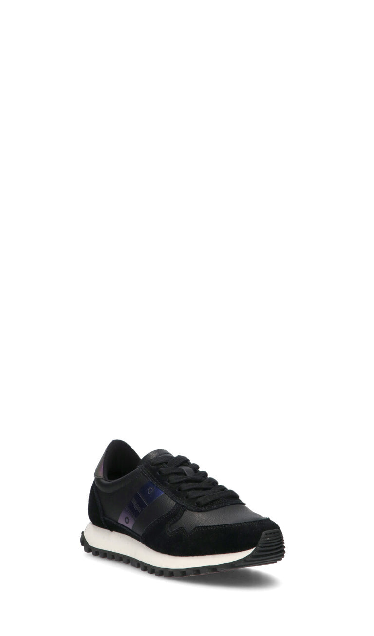 BLAUER Sneaker donna nera/azzurra in suede
