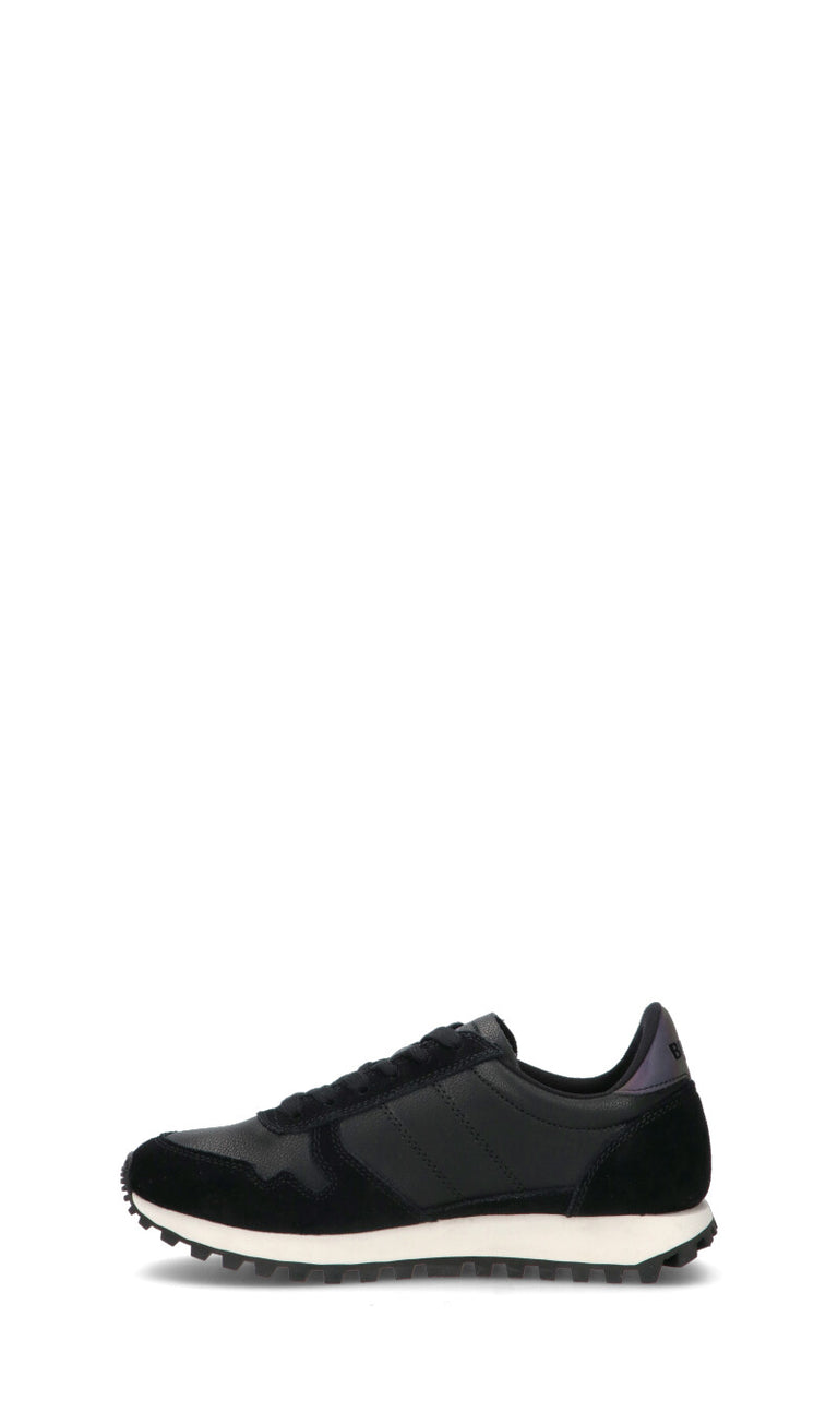 BLAUER Sneaker donna nera/azzurra in suede