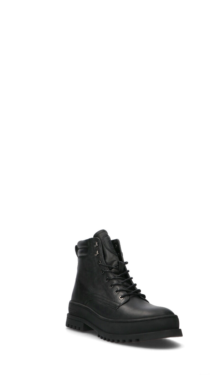 BLAUER Polacco uomo nero in pelle