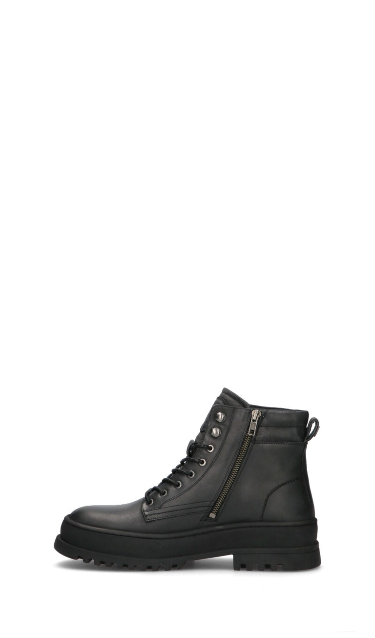 BLAUER Polacco uomo nero in pelle
