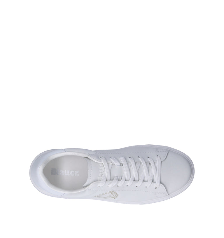BLAUER Sneaker uomo bianca in pelle