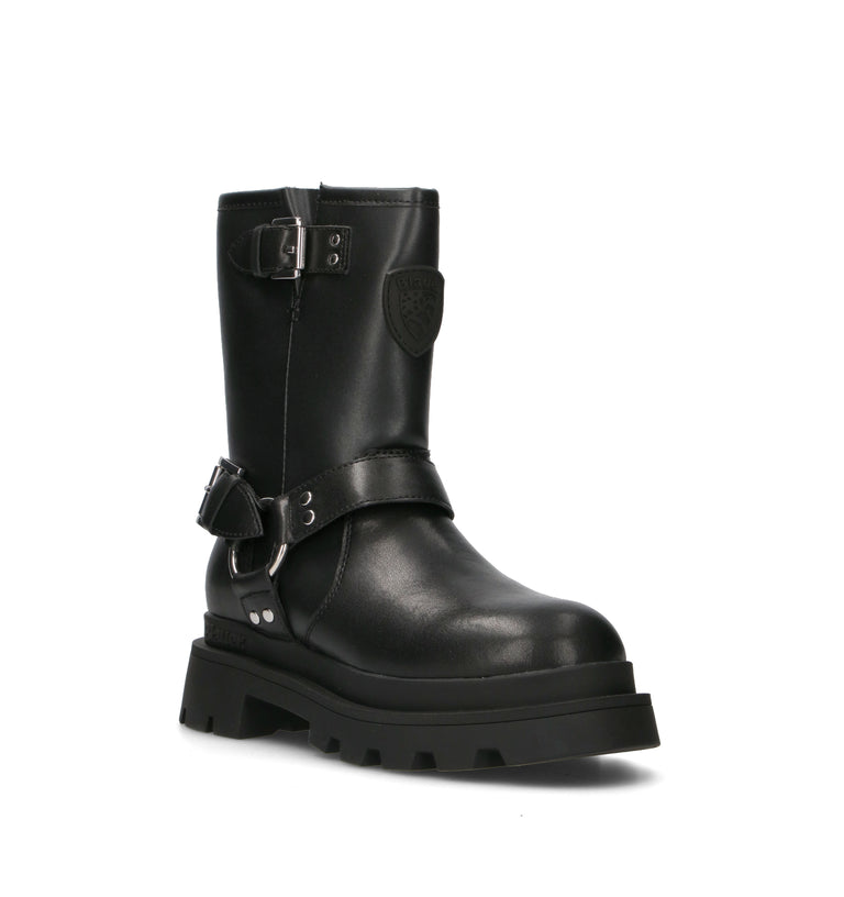 BLAUER Stivale donna nero in pelle
