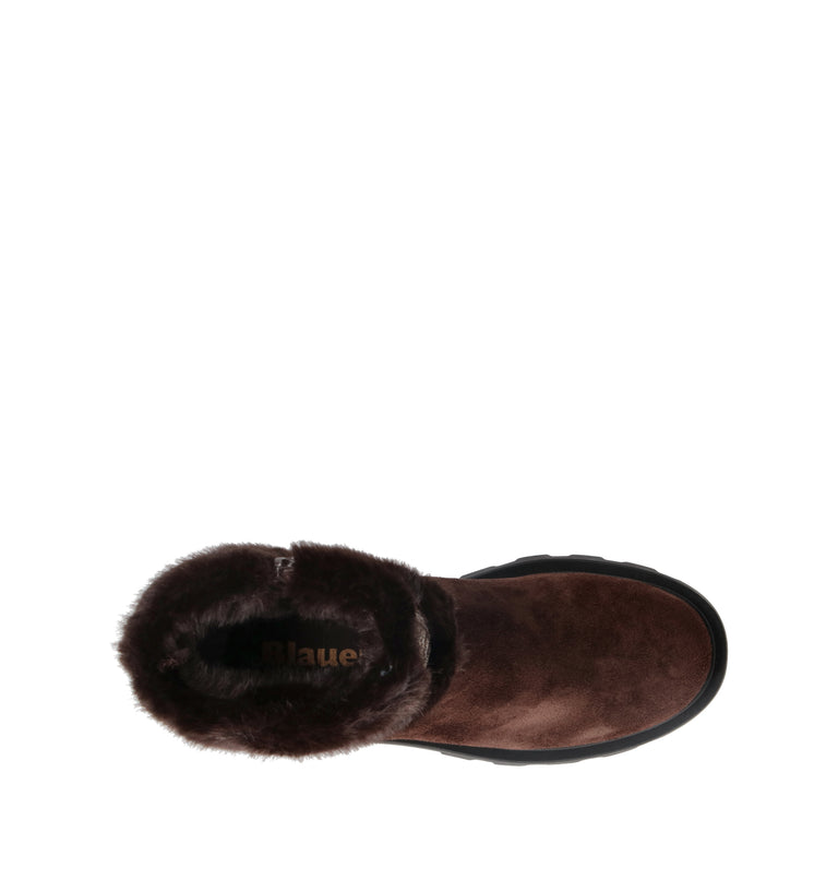 BLAUER Tronchetto donna marrone in suede