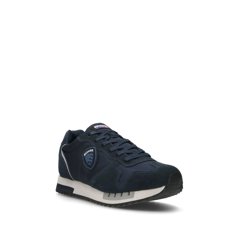 BLAUER Sneaker uomo blu in suede