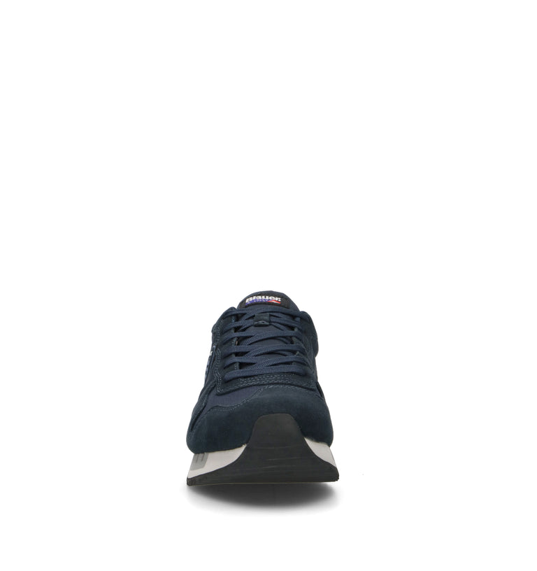 BLAUER Sneaker uomo blu in suede