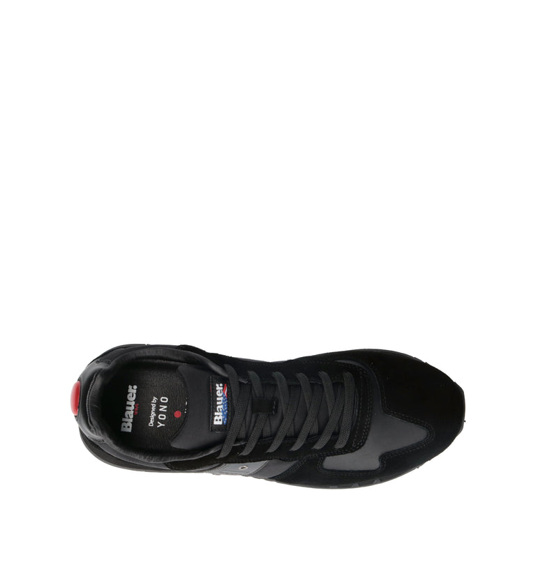 BLAUER Sneaker uomo nera in suede