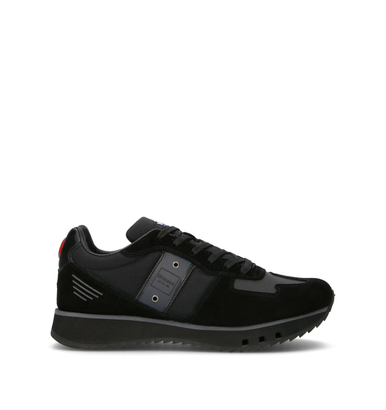 BLAUER Sneaker uomo nera in suede