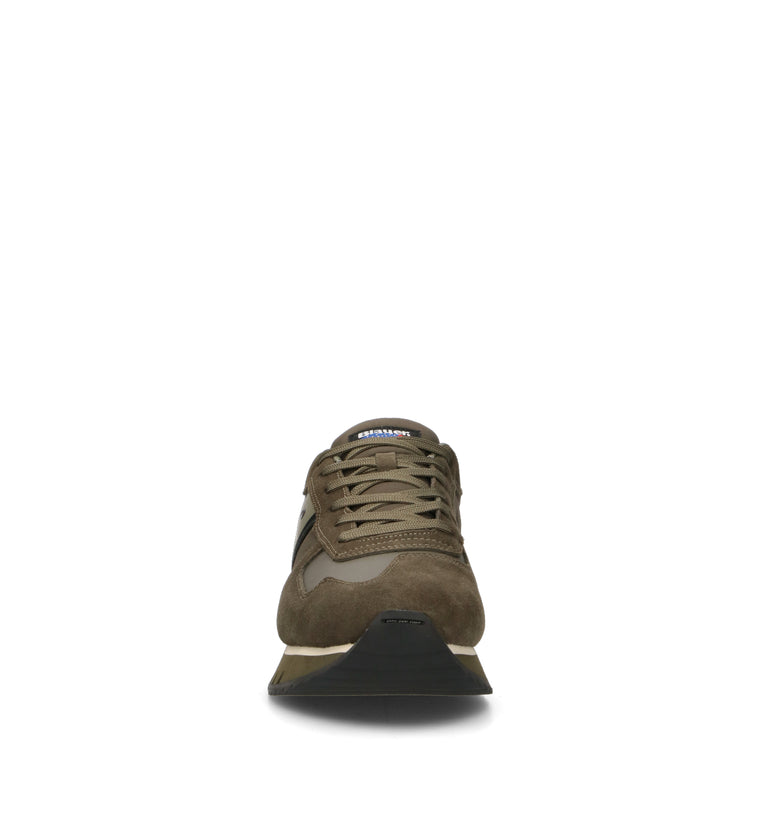 BLAUER Sneaker uomo militare in suede
