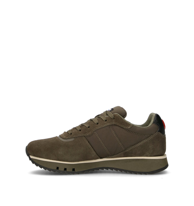 BLAUER Sneaker uomo militare in suede