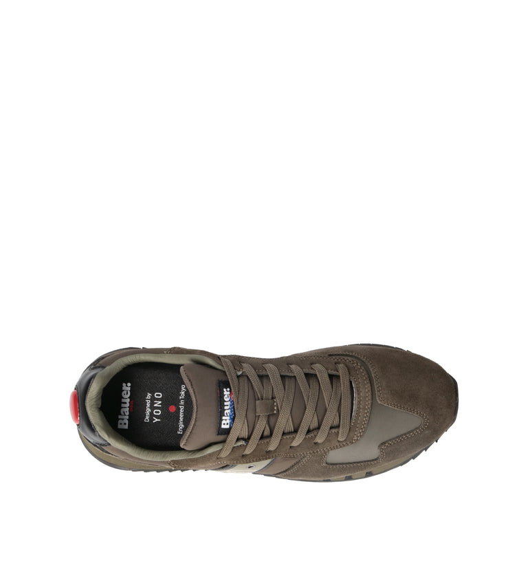 BLAUER Sneaker uomo militare in suede