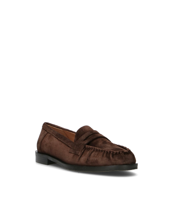 STATUS Mocassino donna marrone in suede