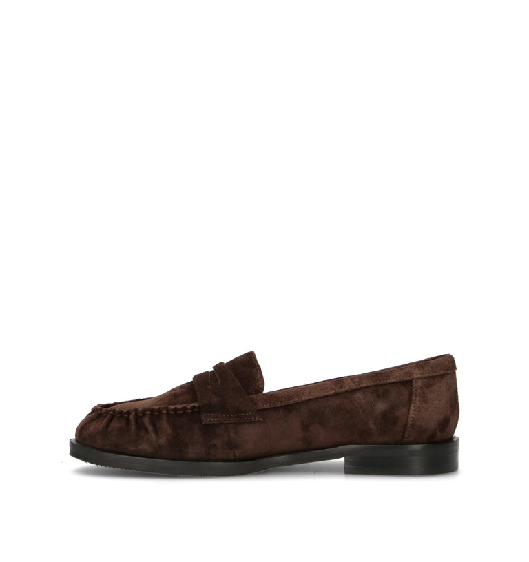 STATUS Mocassino donna marrone in suede