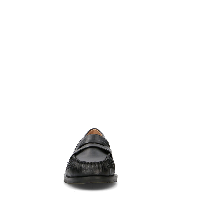 STATUS Mocassino donna nero in pelle