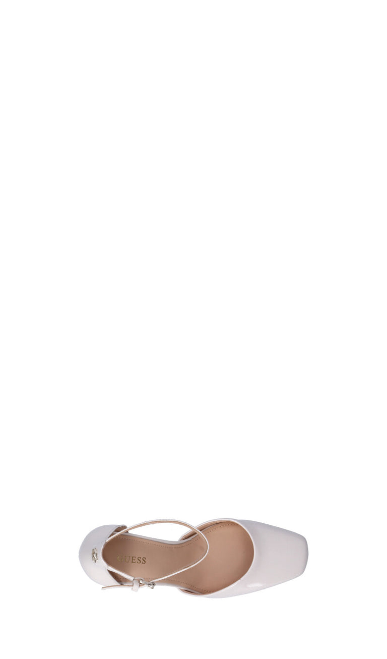 GUESS Decollete donna bianca in pelle