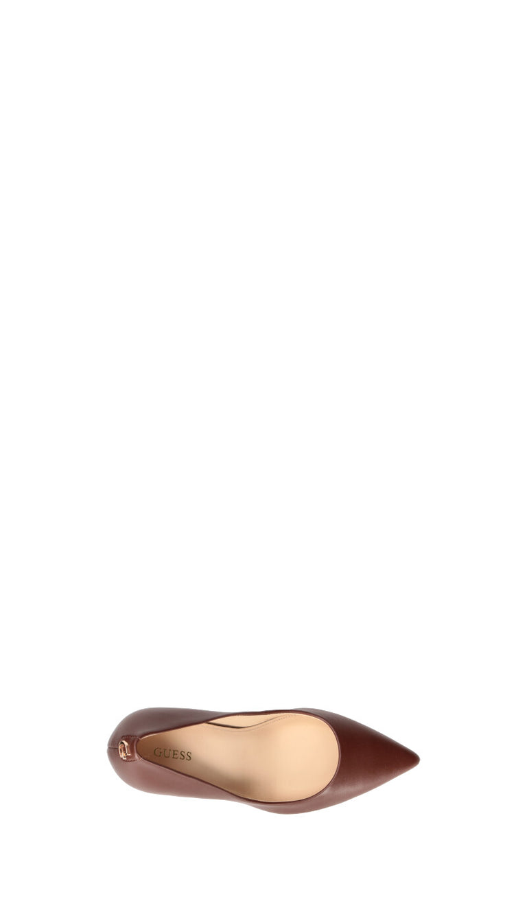 GUESS Decollete donna marrone in pelle